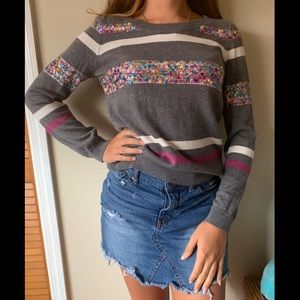 Striped sweater with sequins